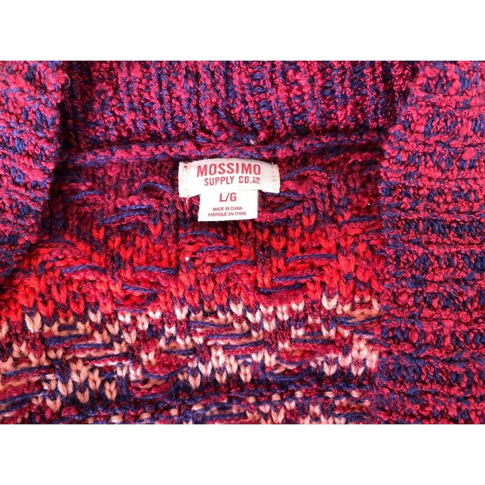 Womens Mossimo Sz L Multicolor Open Cardigan Long Sleeve Knit Sweater - Picture 7 of 7